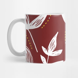 Floral Burgundy Pattern Mug